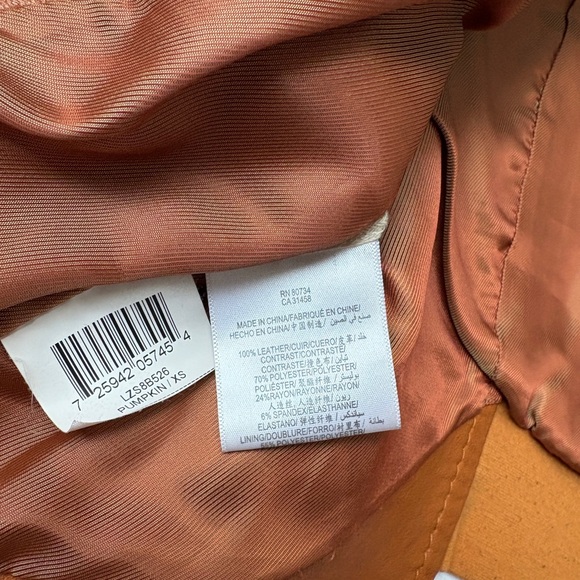2010s BCBGMaxazria Pumpkin Leather Jacket - Picture 6 of 7